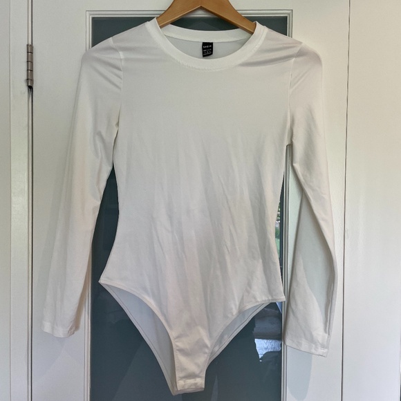 Shein long sleeve bodysuit BNWOT Black and White - Picture 1 of 9
